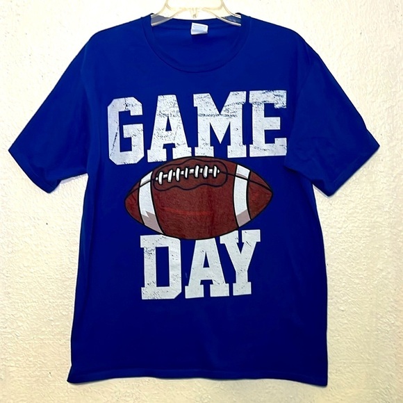 Port and Company game day, blue T-shirt, size large - Picture 1 of 7